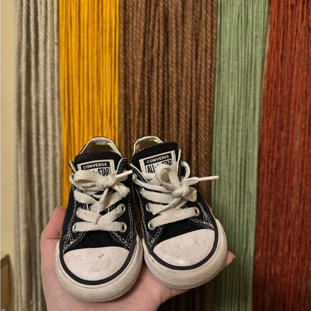 Converse Kids Black and White All-Star Sneakers
